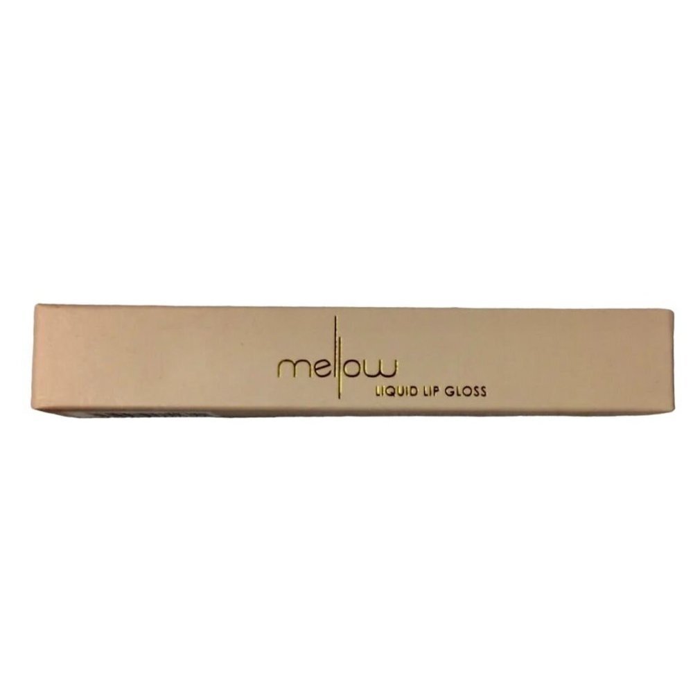 Mellow Cosmetics Lip Gloss in Santorini Peach Non Sticky Full Size 0.1oz 3.2g